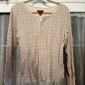 Sundance henley thermal ditsy print